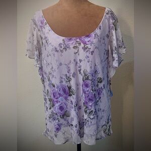 Purple floral top
